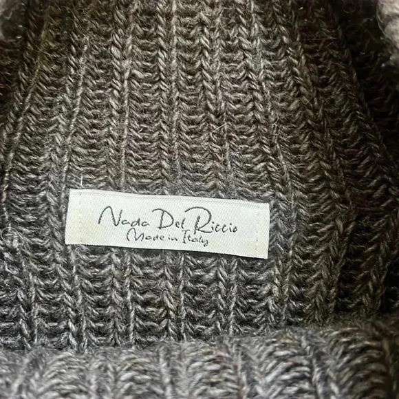 🔥NADA Del Riccio🔥 | Brown knit puff sleeve long sleeve sweater - Picture 6 of 10